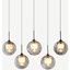 Picture of Masako LED glass Diner Pendant, Smoked and Frosted glass