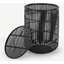 Picture of Kurino Bamboo Laundry Basket with Lid, Black