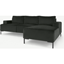 Picture of Frederik 3 Seater Right Hand Facing Compact Corner Chaise End Sofa, Dark Anthracite Velvet