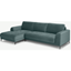 Picture of Luciano Left Hand Facing Chaise End Corner Sofa, Marine Green Velvet