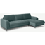 Picture of Luciano Right Hand Facing Chaise End Corner Sofa, Marine Green Velvet