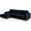 Picture of Luciano Left Hand Facing Chaise End Corner Sofa, Twilight Blue Velvet