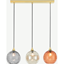 Picture of Ilaria Diner Pendant, Multi Pink Coloured & Brass