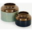 Picture of Gia Set Of Two Earthenware Metallic Glaze Planters, Multi