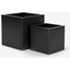 Picture of Razan Set Of Two Galvanized Square Planters, Black
