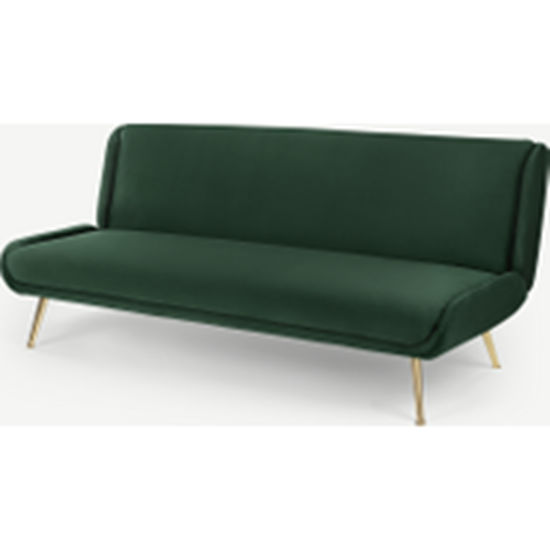 Moby Click Clack Sofa Bed, Pine Green Velvet