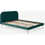 Picture of Eulia King Size Bed, Seafoam Blue Velvet & Copper Legs