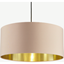 Picture of Oro Pendant Drum Lamp Shade, Pink & Brushed Brass