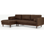 Picture of Scott 4 Seater Left Hand Facing Chaise End Corner Sofa, Charm Mocha Premium Leather