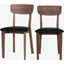 Picture of Set of 2 Jenson Dining Chairs, Dark Stain Oak and Dark Grey