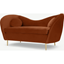 Picture of Kooper 2 Seater Sofa, Nutmeg Orange Velvet