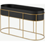 Picture of Echo Free-Standing Oval High Powder-Coated Plant Stand, Black & Gold