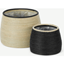 Picture of Melle Set of 2 Seagrass Planters, Natural & Black