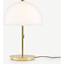 Picture of Collet Dome Table Lamp, Brass & Opal Glass