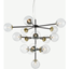 Picture of Globe Statement Pendant Chandelier Extra Large, Black, Antique Brass and Smoked Glass