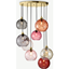 Picture of Ilaria Extra Large Cluster Pendant, Multicolour Pink & Brass