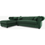 Picture of Branagh Left Hand Facing Chaise End Corner Sofa, Pine Green Velvet