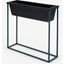 Picture of Noor Free Standing High Galvanized Iron Rectangular Plant Stand, Black & Teal
