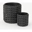 Picture of Chester Set of 2 Round Polyrattan Planters, Black