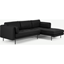Picture of Harlow Right Hand Facing Chaise End Sofa, Denver Black Leather