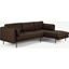 Picture of Harlow Right Hand Facing Chaise End Sofa, Denver Dark Brown Leather
