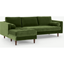 Picture of Scott 4 Seater Left Hand Facing Chaise End Corner Sofa, Grass Cotton Velvet