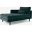 Picture of Scott Left Hand Facing Chaise Longue, Cotton Velvet Petrol