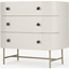 Picture of Tandy Chest Of Drawers, Light Grey with Gloss Black Handles & Brass Legs