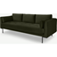 Picture of Harlow 3 Seater Sofa, Dark Olive Velvet