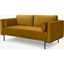 Picture of Harlow Large 2 Seater Sofa, Vintage Mustard Velvet