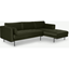 Picture of Harlow Right Hand Facing Chaise End Sofa, Dark Olive Velvet