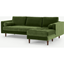 Picture of Scott 4 Seater Right Hand Facing Chaise End Corner Sofa, Grass Cotton Velvet