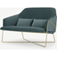Picture of Stanley 2 Seater Sofa, Marine Green Velvet