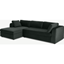 Picture of Mogen Left Hand Facing Chaise End Sofa Bed with Storage, Dark Anthracite Velvet