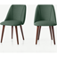 Picture of Set of 2 Lule Dining Chairs, Bay Green and Walnut
