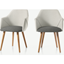 Picture of Set of 2 Lule Carver Dining Chairs, Marl and Hail Grey and Oak
