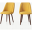 Picture of Set of 2 Lule Dining Chairs, Yellow and Walnut