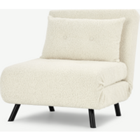 Haru Single Sofa Bed, Faux Sheepskin