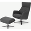Picture of Paxton Reclining Accent Armchair and Footstool, Marl Grey