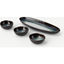 Picture of Niva Reactive Glaze Serving Platter & Set of 3 Dip Dishes, Midnight Ombre