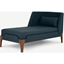 Picture of Roscoe Left Hand Facing Chaise Longue, Aegean Blue with Brown Leg
