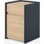 Picture of Stu Narrow Bedside Table, Oak Effect & Ocean Blue