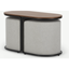 Picture of Marade Table + Ottoman Set, Hail Grey