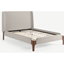 Picture of Roscoe Double Bed, Salcombe Beige & Dark Stain Oak Legs