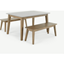 Picture of Fawn Dining Table and Bench Set, Zinc and Mango wood