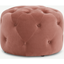 Picture of Hampton Small Round Pouffe, Blush Pink Velvet