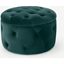 Picture of Hampton Small Round Storage Pouffe, Seafoam Blue Velvet