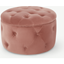 Picture of Hampton Small Round Storage Pouffe, Blush Pink Velvet