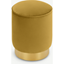 Picture of Hetherington Small Brass Base Pouffe, Vintage Gold Velvet