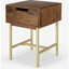 Picture of Tayma Bedside Table, Acacia  Wood & Brass